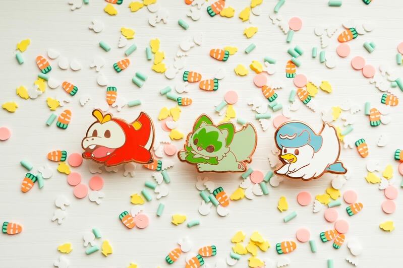 Gen 9 Starter Enamel Pins