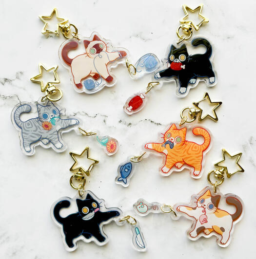 Play Kitty Keychains